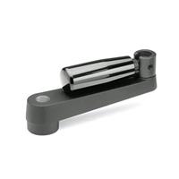 GN 471.3 Cranked Handle with Retractable Handle Aluminum